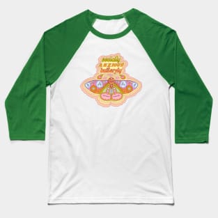 Socially Anxious Butterfly - 70s Butterfly Baseball T-Shirt